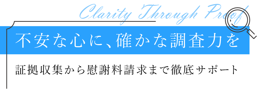 プロの調査力で証拠を収集