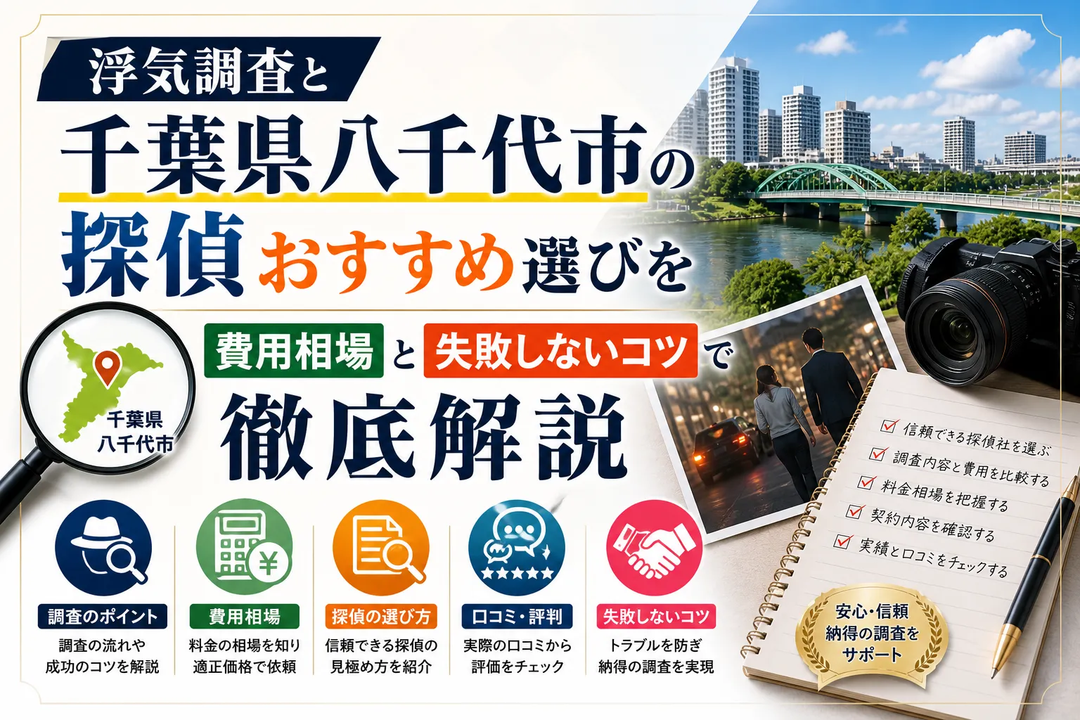 浮気調査と千葉県八千代市の探偵おすすめ選びを費用相場と失敗しないコツで徹底解説
